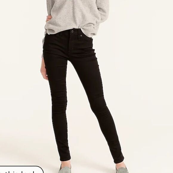 J. Crew Petite 9" mid-rise stretchy toothpick jean in new black - Picture 3 of 6